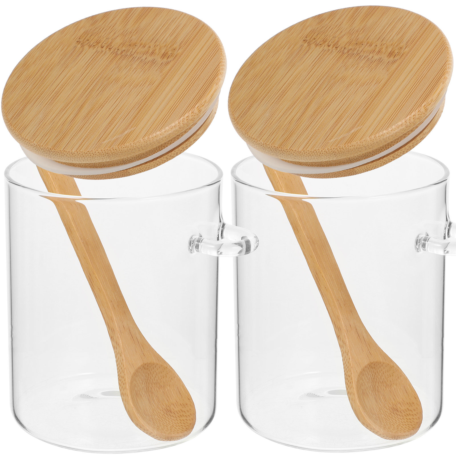 Food Storage Containers - Набор из 2 прозрачных стеклянных банок